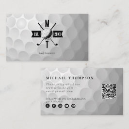 Golf Instructor Business Social Media QR Code  Visitenkarte