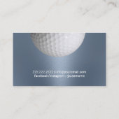 Golf Instructor Dusty Blue Beruflich Sport Visitenkarte (Rückseite)