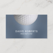 Golf Instructor Dusty Blue Beruflich Sport Visitenkarte (Vorderseite)