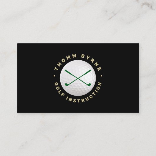 Golf Instructor, Golf Ball Clubs Business Card Visitenkarte (Vorderseite)