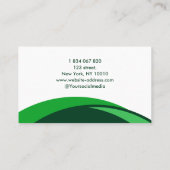 Golf Instructor Golf Coach Green Visitenkarte (Rückseite)