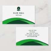 Golf Instructor Golf Coach Green Visitenkarte (Vorne/Hinten)