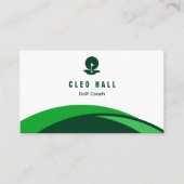 Golf Instructor Golf Coach Green Visitenkarte (Vorderseite)