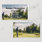 Golf Instructor Golfing Golfer Maßgeschneidertes B Visitenkarte (Vorne/Hinten)