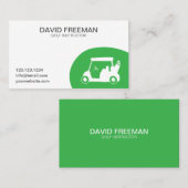 Golf Instructor Green und White Unique Golf Cart Visitenkarte (Vorne/Hinten)