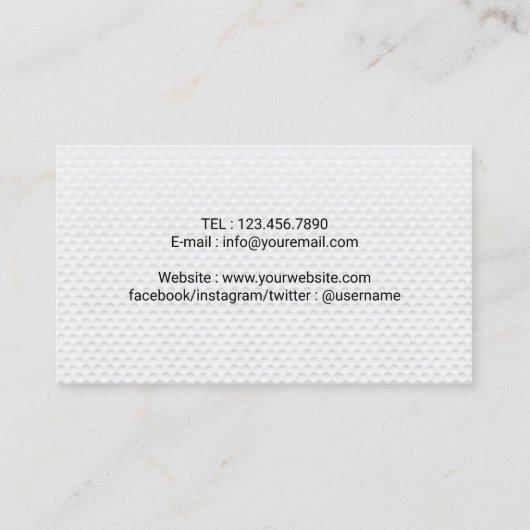 Golf Instructor Loch in One Beruflich Sport Visitenkarte (Rückseite)