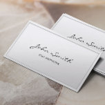 Golf Instructor Minimal Klasse Weiße Grenze Visitenkarte<br><div class="desc">Klassische White Border Golf Business Card.</div>