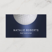 Golf Instructor Navy Blue Beruflich Sport Visitenkarte (Vorderseite)