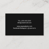 Golf Instructor Pro Golf Swing Coach Visitenkarte (Rückseite)