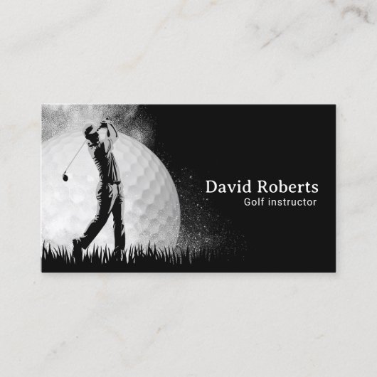 Golf Instructor Pro Golf Swing Coach Visitenkarte (Vorderseite)