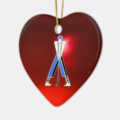 GOLF INSTRUCTOR RED RUBY HERZMONOGRAMM KERAMIKORNAMENT (Links)