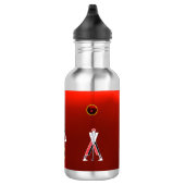 GOLF INSTRUCTOR RED RUBY MONOGRAM EDELSTAHLFLASCHE (Rechts)