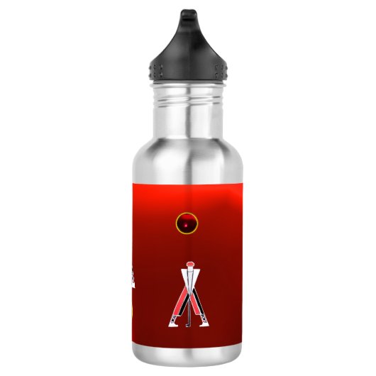 GOLF INSTRUCTOR RED RUBY MONOGRAM EDELSTAHLFLASCHE (Rechts)