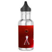 GOLF INSTRUCTOR RED RUBY MONOGRAM EDELSTAHLFLASCHE (Links)