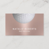 Golf Instructor Rose Gold Beruflich Sport Visitenkarte (Vorderseite)