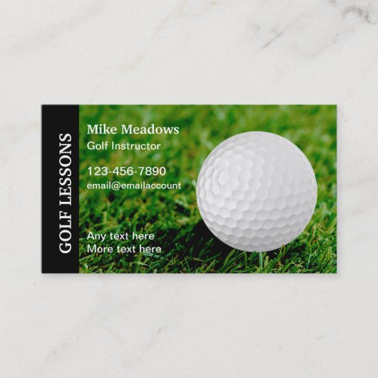 Golf Instructor Termine Visitenkarten Visitenkarte (Vorderseite)