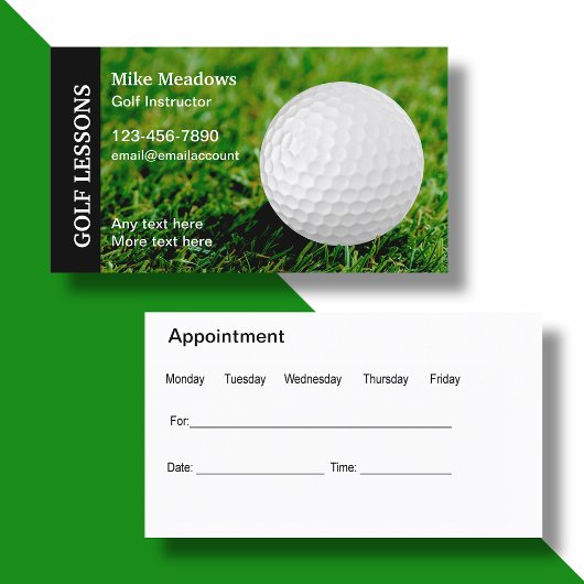 Golf Instructor Termine Visitenkarten Visitenkarte