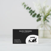 Golf Instructor Weiß und Schwarz Einzigartiger Gol Visitenkarte (Stehend Vorderseite)