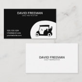 Golf Instructor Weiß und Schwarz Einzigartiger Gol Visitenkarte (Vorne/Hinten)