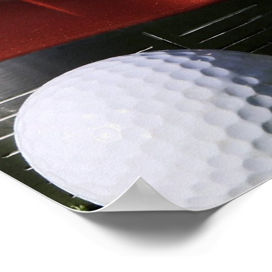 Golf Iron and Ball Print Poster (Ecke)
