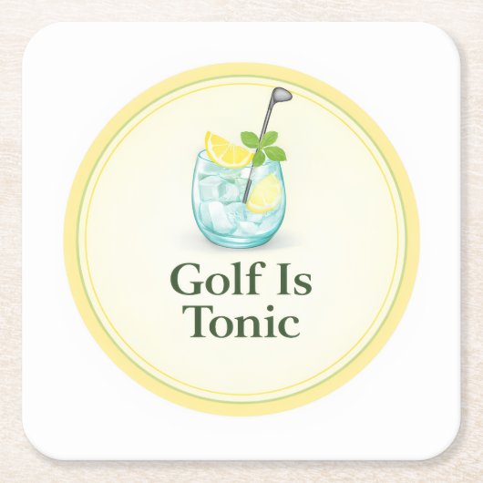 Golf Is Tonic | Golf Drinkware Untersetzer (Vorderseite)