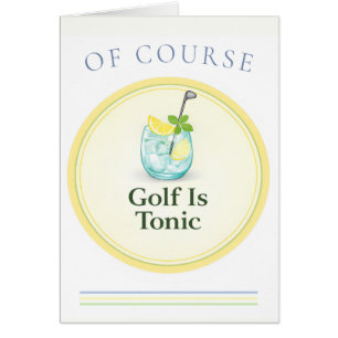 Golf Is Tonic Golfkarte   Grußkarten