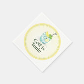 Golf Is Tonic - Lemon Mint Glass Design Napkins Serviette (Ecke)
