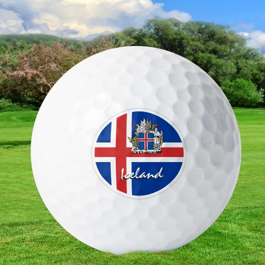 Golf Island & Isländisch Flag / Golf Ball