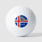 Golf Island & Isländisch Flag / Golf Ball (Vorderseite)