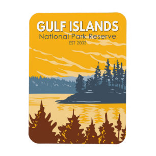 Golf Islands National Park Reserve Kanada Vintag Magnet