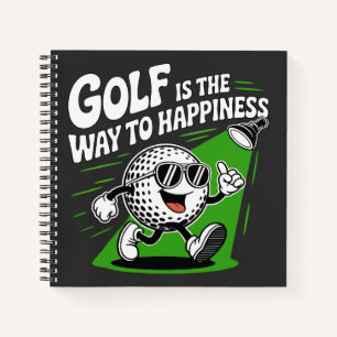 Golf ist der Weg zum Glück Notizblock