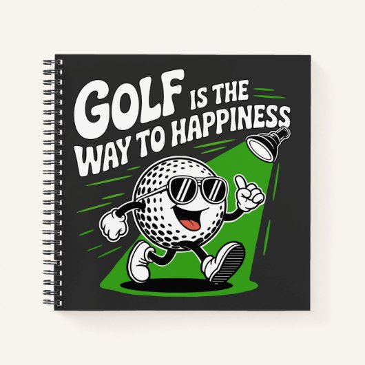 Golf ist der Weg zum Glück Notizblock (Vorderseite)