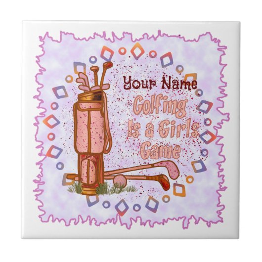 Golf ist ein Girls Game Fliese (Vorderseite)