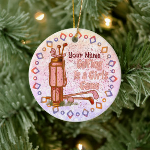 Golf ist ein Girls-Game-Golf Keramik Ornament