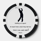 Golf ist ein Sport Pokerchips (Vorderseite)