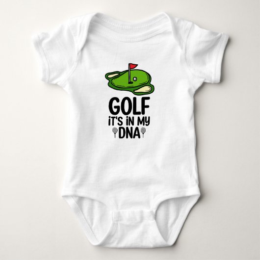 Golf ist es in meiner DNA für Golfer Baby Baby Strampler (Vorderseite)