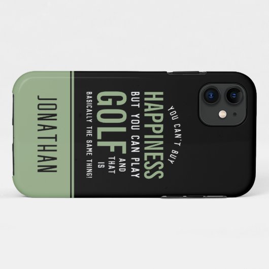 Golf ist Glück Funny Golf Lover Case-Mate iPhone Hülle (Rückseite (Horizontal))