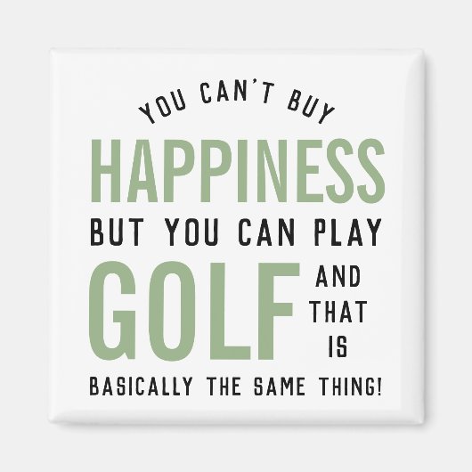 Golf ist Glück Funny Golf Lover Geschenk Magnet (Vorne)