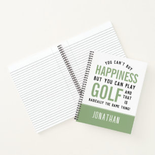 Golf ist Glück Funny Golf Lover Geschenk Notizblock