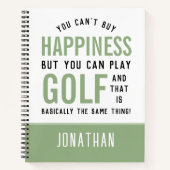 Golf ist Glück Funny Golf Lover Geschenk Notizblock (Vorderseite)