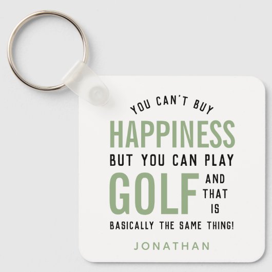 Golf ist Glück Funny Golf Lover Geschenk Schlüsselanhänger (Vorderseite)
