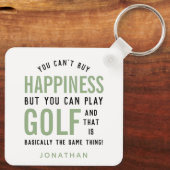 Golf ist Glück Funny Golf Lover Geschenk Schlüsselanhänger (Rückseite)