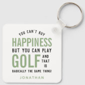 Golf ist Glück Funny Golf Lover Geschenk Schlüsselanhänger (Rückseite)