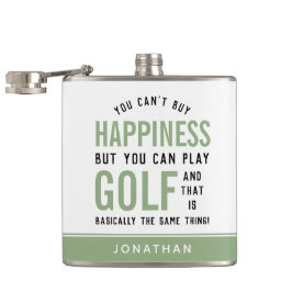 Golf ist Glück Funny Golf Lover Geschenke Flachmann