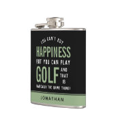 Golf ist Glück Funny Golf Lover Geschenke Flachmann (Links)