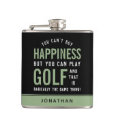 Golf ist Glück Funny Golf Lover Geschenke Flachmann (Vorderseite)