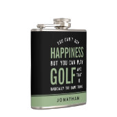 Golf ist Glück Funny Golf Lover Geschenke Flachmann (Rechts)