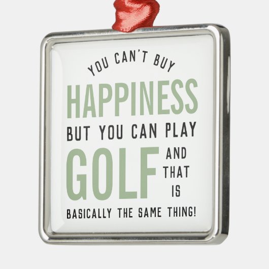 Golf ist Glück Funny Golf Lover Geschenke Ornament Aus Metall (Links)