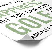Golf ist Glück Funny Golf Lover Geschenke Poster (Ecke)