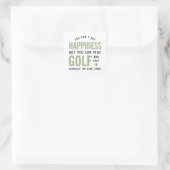 Golf ist Glück Funny Golf Lover Geschenke Quadratischer Aufkleber (Tasche)